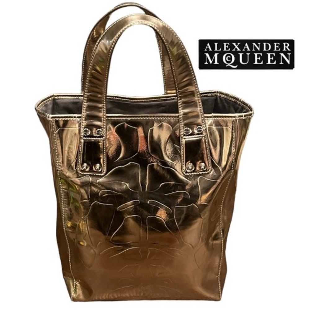 Alexander McQueen Gold Tote Bag